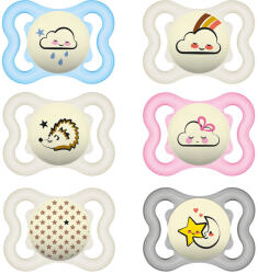 MAM Játszócumi Supreme Night, Világítós, dupla szilikon lapított (méret: 1) 0+ hó (2 db/cs) - perfectlife