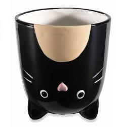 AFI Fekete macskás fordított U-MUG kerámia bögre - 500 ml (IMO-AFI-714938)