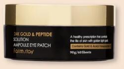 Farmstay Hidrogél tapaszok 24 karátos arannyal és peptidekkel 24K Gold & Peptide Solution Ampoule Eye Patch - 90 g / 60 db