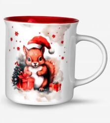 Veroni Mókusos porcelán bögre téli napokra - 330 ml (VR-22752AJIDOBOZ)