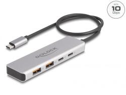 Delock 64230 hálózati csatlakozó USB C-típus 10000 Mbit/s Szürke (64230)