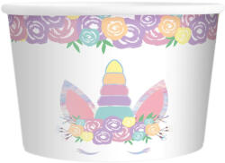  6 darabos papír fagylaltos pohár - Unikornis