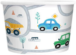  6 darabos papír fagylaltos pohár - Autók és munkagépek