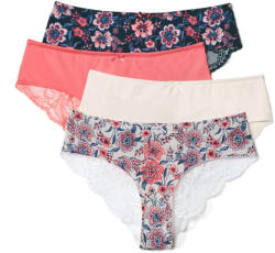Tchibo - 4 női brazil alsó - nő - méret L 44/46 - kék
