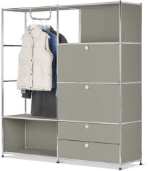 Tchibo - /Cn3 gardróbszekrény 2 lenyíló ajtóval és 2 fiókkal - szürke