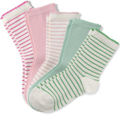 Tchibo - 5 pár zokni - nő - méret 35-38 - fehér/csíkos