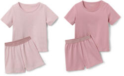 Tchibo - 2 gyerekpizsama - nő - méret 122/128 - fehér/csíkos