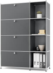 Tchibo - Fémpolc /Cn3 4 lenyíló ajtóval - szürke