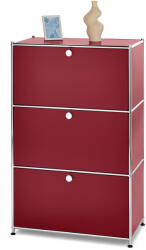 Tchibo - /Cn3 komód 3 lenyíló ajtóval - piros