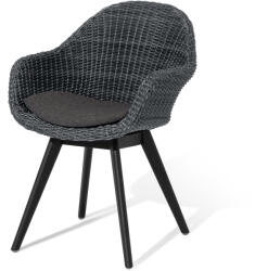 Tchibo - Kagylófotel fonott polirattannal - fekete