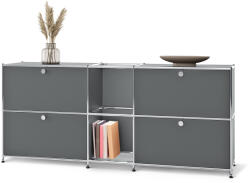 Tchibo - Fém komód „Cn3 4 lenyíló ajtóval - szürke