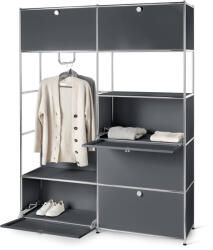 Tchibo - Fém nyitott ruhásszekrény /Cn3 - szürke