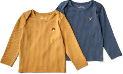 Tchibo - 2 hosszú ujjú bordás felső kisgyerekeknek - újszülött - méret 50/56 - kék