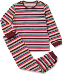 Tchibo - Gyerek plüsspizsama - lány - méret 122/128 - piros/csíkos