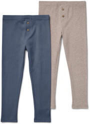 Tchibo - 2 gyerek bordázott leggings díszgombokkal - kisgyerek - méret 74/80 - kék