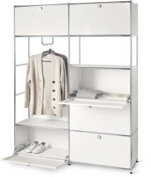 Tchibo - Fém nyitott ruhásszekrény /Cn3 - fehér