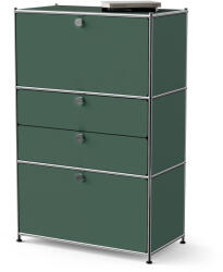 Tchibo - /Cn3 fém komód 2 lenyíló ajtóval és 2 fiókkal - zöld