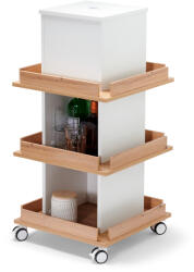 Tchibo - Görgős könyvespolc - fehér