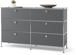Tchibo - /Cn3 fém komód 6 fiókkal - szürke - tchibo - 379 995 Ft