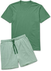 Tchibo - Férfi rövidnadrágos pizsama - férfi - méret L 52/54 - zöld/csíkos