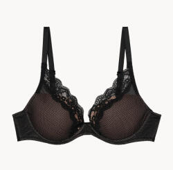 Passionata /Brooklyn bélelt, mély kivágású melltartó, fekete