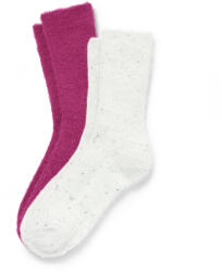 Tchibo - 2 pár női puha zokni effektfonallal - nő - méret 35-38 - fehér