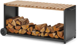 Tchibo - Tűzifatároló pad kerekekkel - fekete