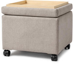 Tchibo - Görgős puff tálcával - szürke