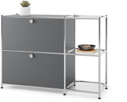 Tchibo - /Cn3 fém komód 2 lenyíló ajtóval - fekete