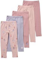 Tchibo - 5 gyerekleggings - kisgyerek - méret 74/80 - rózsaszín/mintás