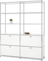 Tchibo - /Cn3 magas fémpolc 4 lenyíló ajtós rekesszel - fehér