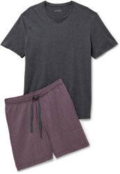 Tchibo - Rövidnadrágos pizsama - férfi - méret L 52/54 - fekete/mintás