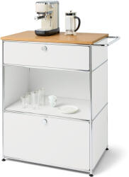 Tchibo - /Cn3 fém kávézó-komód 2 fiókkal - fehér