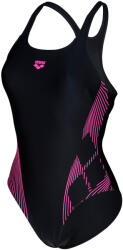 arena Feel Lily Swim Pro Back Bustier női fürdőruha, Fekete-Fekete