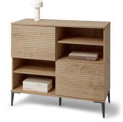 Tchibo - Lamellás hatású /Reet alacsony komód - barna - tchibo - 129 995 Ft