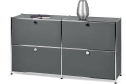 Tchibo - /Cn3 komód négy lenyíló ajtóval - szürke