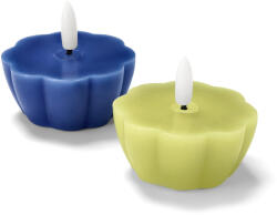 Tchibo - 2 LED-es úszó valódi viasz teamécses - kék