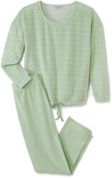 Tchibo - Plüsspizsama - nő - méret S 36/38 - zöld/csíkos