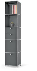 Tchibo - Fémpolc /Cn3 2 lenyíló ajtóval és 2 fiókkal, szürke