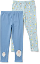 Tchibo - 2 gyerek leggings - kisgyerek - méret 62/68 - kék/mintás