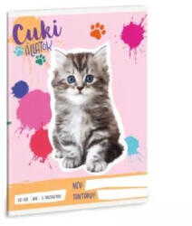 Cute Animals Perzsa cica mintás vonalas füzet - 3. osztályos, A5