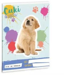 Cute Animals Ars Una: Golden Retriever mintás vonalas füzet - 4. osztálytól, A5