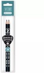 Ars Una Ars Una: Háromszögletű grafitceruza csíkos mintával, 2 db - 2B - kreativjatek