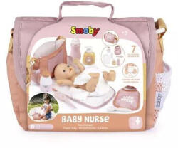 Smoby Baby Nurse: Pelenkázó táska kiegészítőkkel - 8 részes - kreativjatek