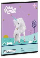 Cute Animals Cute Animals: Unikornis mintás vonalas füzet - 2. osztályos, A5
