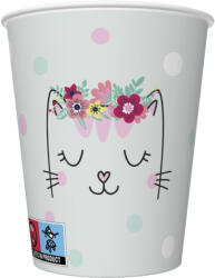 Cicás Flowers Wreath papír pohár 8 db-os 250 ml (PKK760661) - csucsajandek