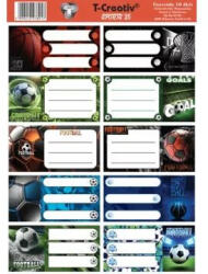 T-Creativ T-Creativ: Sport mintás füzetcímke - 10 db - kreativjatek
