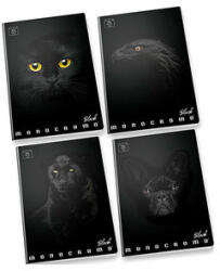 Pigna Pigna: Monocromo Black vonalas füzet - A4, 81-38, többféle