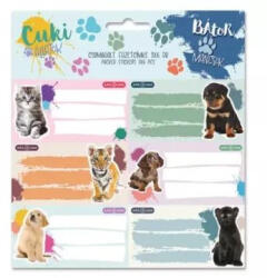 Cute Animals Cuki állatok: Füzetcímke - 3 x 6 db-os