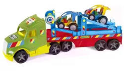 Wader Wader: Magic Truck Basic autószállító kamion buggy kisautókkal - 79 cm - kreativjatek